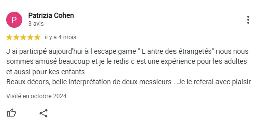 Retours clients : L'Antre des étrangetés