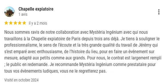 Retours clients : Le Médaillon de Louis XVI