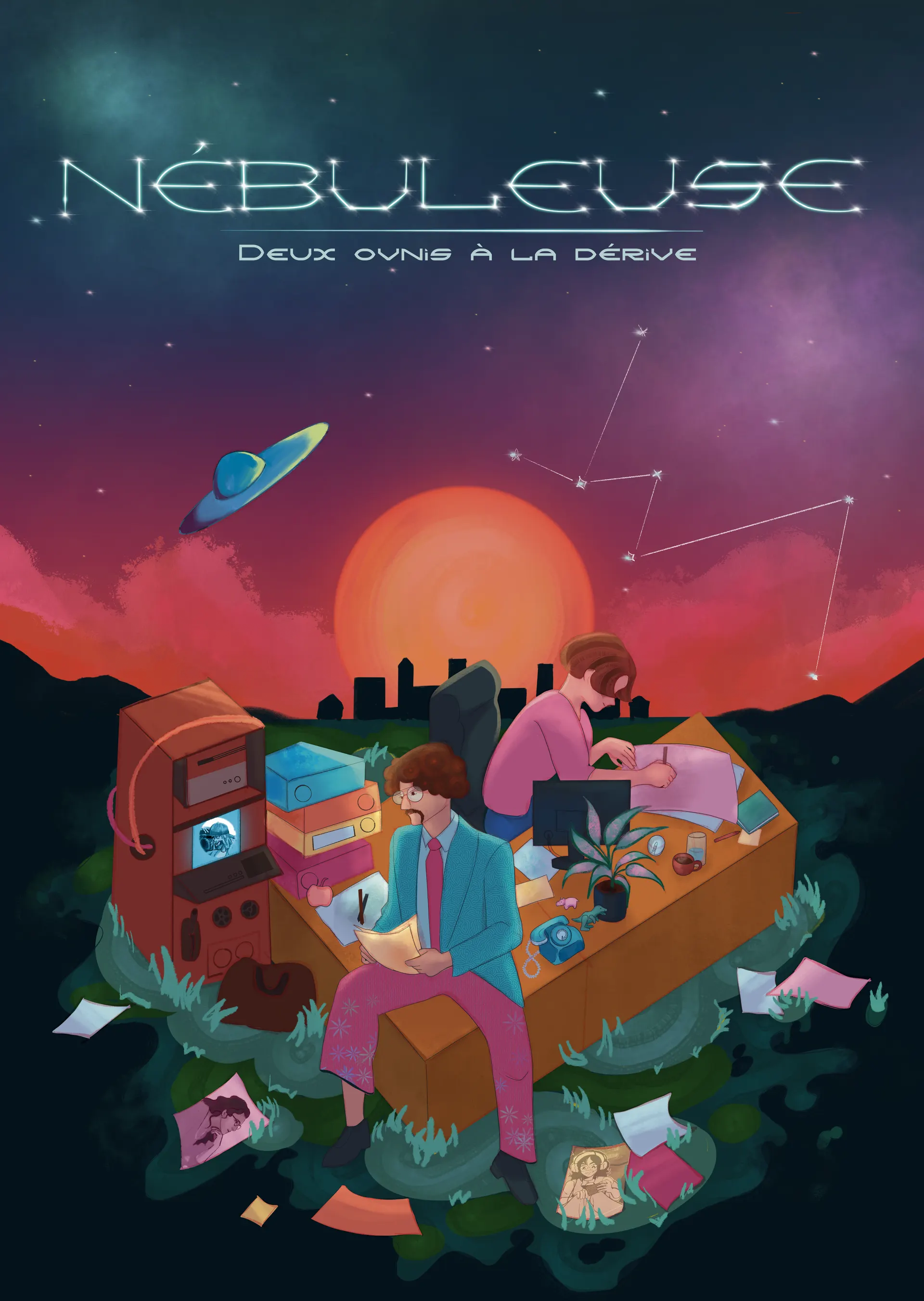 Affiche de Nébuleuse : deux ovnis à la dérive